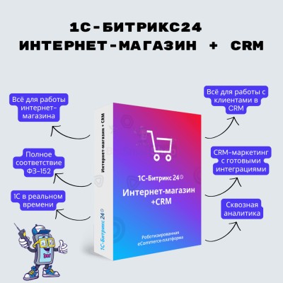Программа для ЭВМ "1С-Битрикс24". Лицензия Интернет-магазин + CRM (12 мес.) - купить в Мари-Менеузе